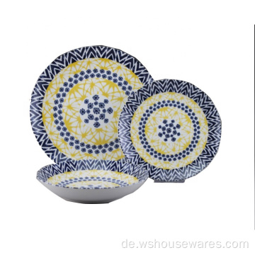 Western Design Luxus Knochenkeramik -Porzellan -Geschirr Set